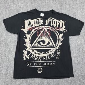 Pink Floyd Shirt Mens Large Black Dark Side Of The Moon Tour Graphic Rock Tee